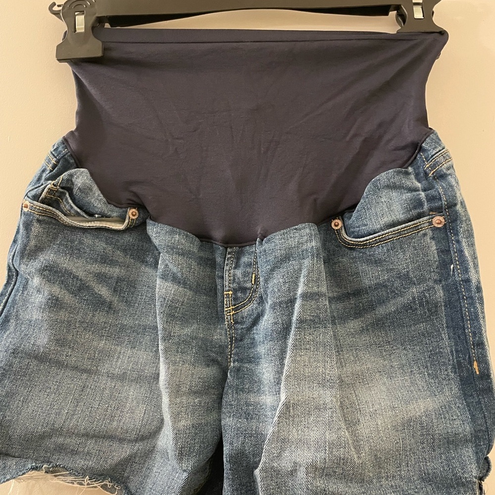 Blue Denim Maternity Shorts